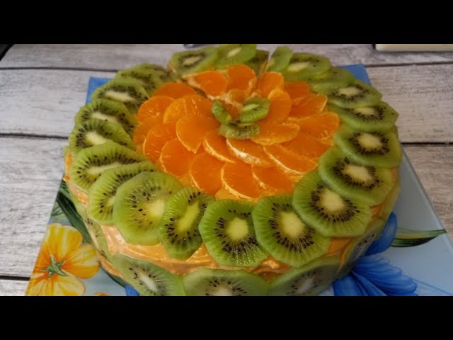 БИСКВИТНЫЙ ТОРТ с творожным кремом. Самый простой рецепт торта.