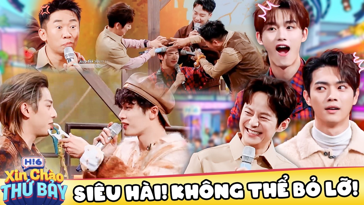 Hi6 Thử Thách Kẹp Môi Bằng 10 Chiếc Kẹp Phơi Đồ | Hứa Khải, Phù Long Phi,... | Xoài TV Show Vietsub