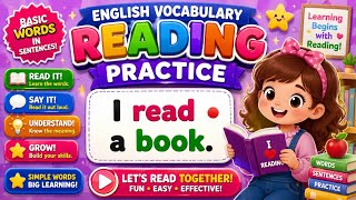 English Vocabulary Reading Practice | Basic Words in Sentences
