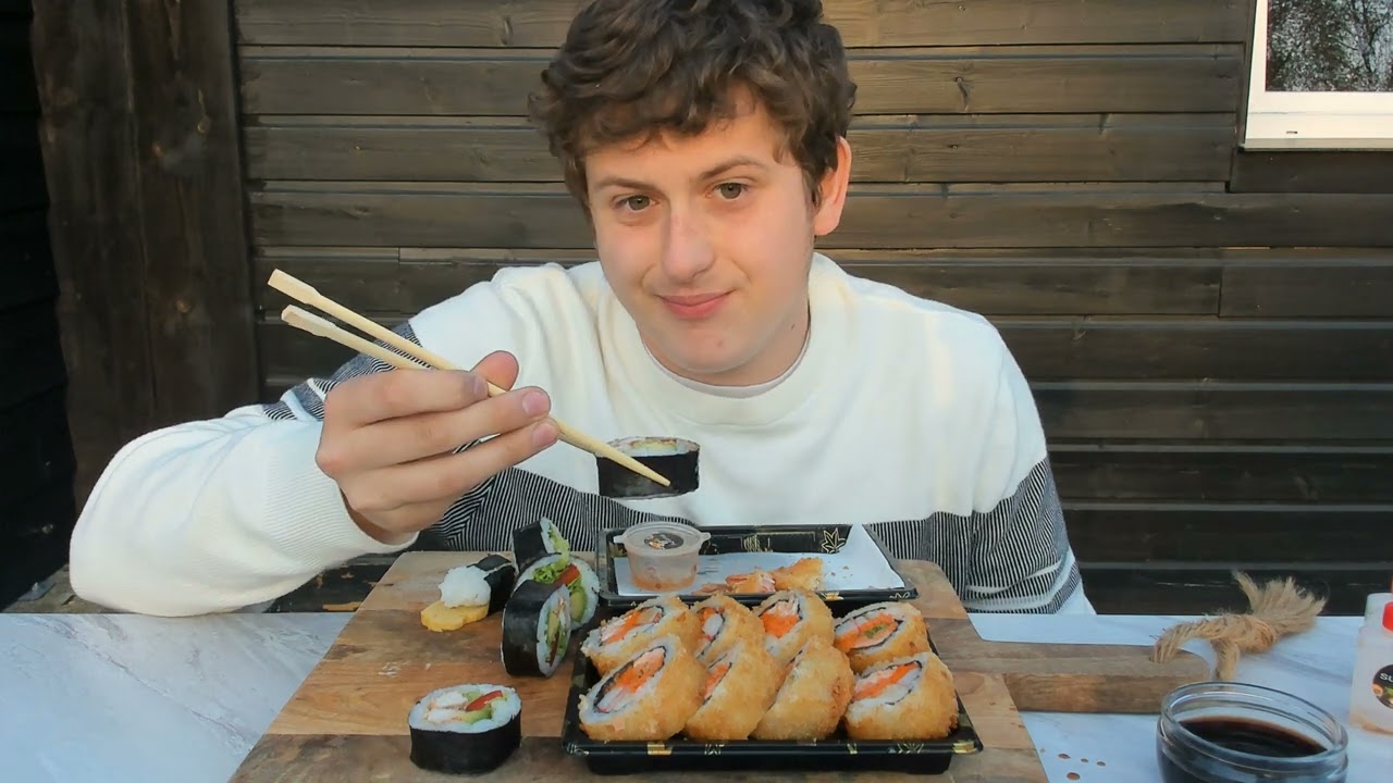 $50 Sushi MUKBANG - sushi, deep fried shrimp and so much more!!!!!