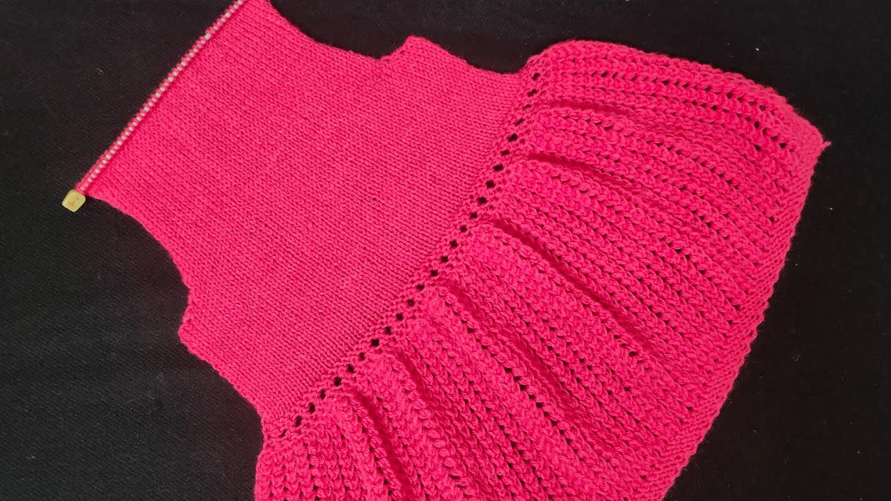 Knitting beautiful baby frock design ll 1-2 years old girl ll part -1 