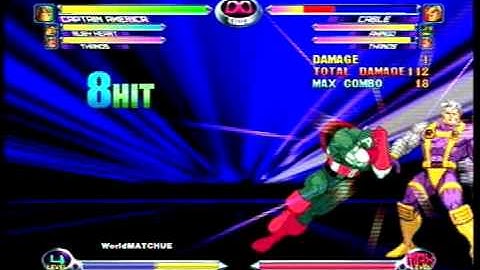 Mvc2 360 Captain America 100% Combo (1 Meter)