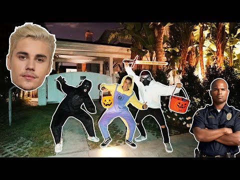 WE WENT TRICK OR TREATING AT JUSTIN BIEBERS HOUSE! (HE ANSWERED)