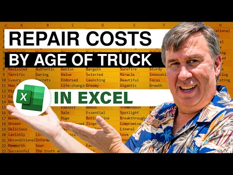 Excel Calculate Average Repair Costs By Age Of Vehicle - Episode 2627 - MrExcel Video on YouTube