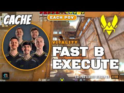 Vitality Fast B Execute vs MOUZ - Cache - ESL Pro League Season 24