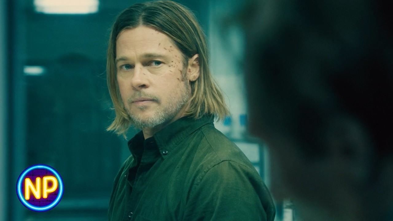 ⁣Brad Pitt Figures Out How to Prevent Zombies From Attacking | World War Z