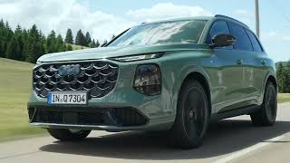 Audi Q7 SUV in Agave Green Driving Video