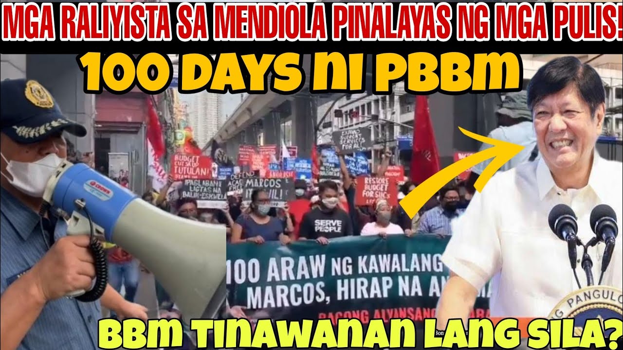 JUST IN!MGA NAG RALLY SA IKA-100 DAYS NI PBBM, TINABOY NG MGA KAPULISAN ...