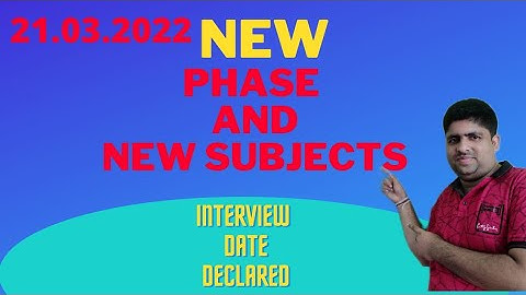 New Phase Wbcsc Interview Date Declared