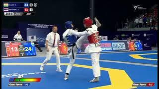 Aman Kadyan IND🇮🇳 VS THA 🇹🇭 u54 kg in world Taekwondo Championship Baku #taekwondo #india