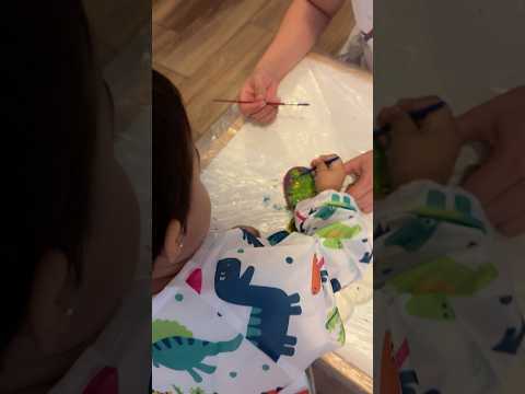 Tarde de pintura con mi bebé Juni 👶🏻🎨