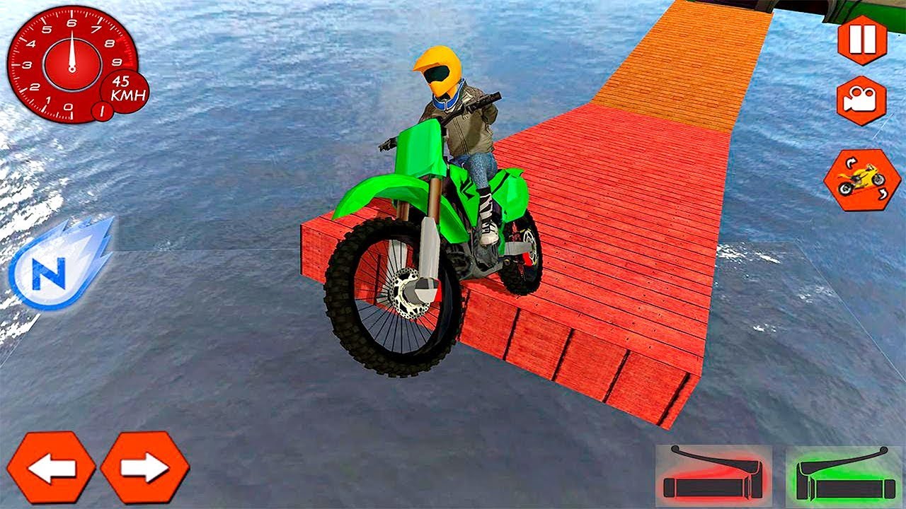 Extreme Bike Stunts Mania Game Play Android Youtube - roblox vehicle simulator extreme motorcycle stunts roblox