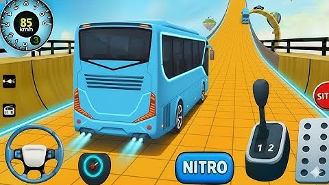 Crazy Bus Mega Ramp Stunt Racing 🚍 Impossible Sky Tracks Challenge | Bus Simulator 2025 Gameplay