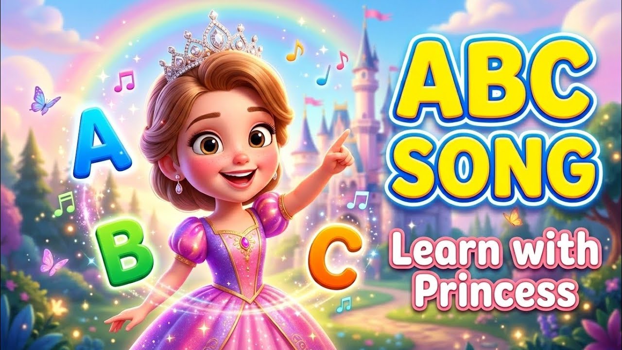 ABC Song with Princess 👑 | Learn Alphabet A to Z | Kids Learning Video ...