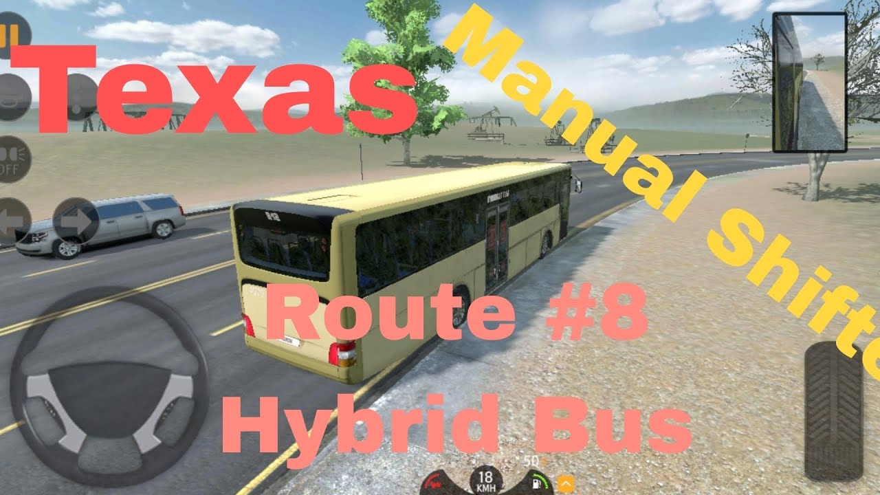 Bus Simulator 2023 | Texas | Route#8 | Hybrid Bus | Manual gear shift |