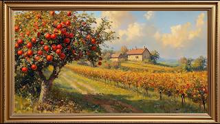 Autumn Apple Orchard Oil Painting | Frame TV Art 4K | Fall Countryside Landscape | Farmhouse Decor screenshot 5