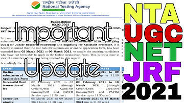 NTA UGC NET 2021 LATEST UPDATE || LAST DATE || CORRECTION DATE