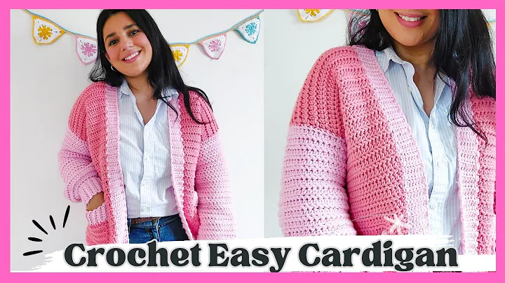Easy Crochet Cardigan for beginners. FREE Crochet Pattern and Tutorial