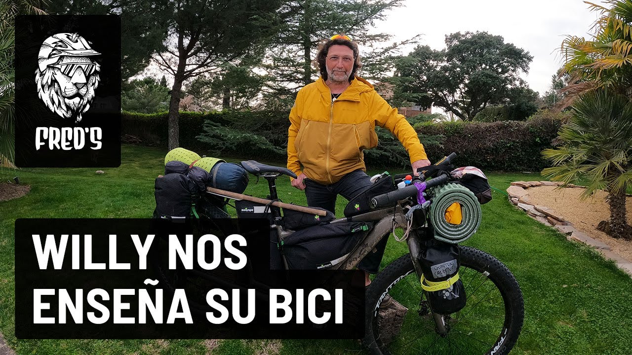 Así es la bici con la que Willy Mulonía acaba de viajar durante 20 días.