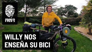 Así es la bici con la que Willy Mulonía acaba de viajar durante 20 días.