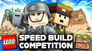 LEGO vs MINECRAFT... D-Day Speed Build Competition