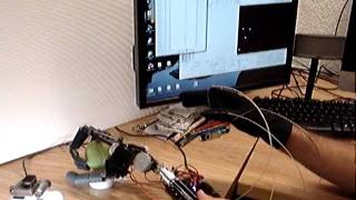Robot hand tele-operated using motion capture (part 6)