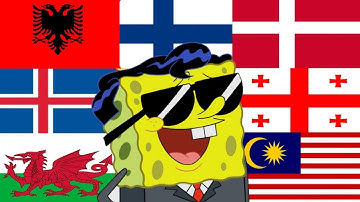 SPONGEBOB in different languages meme