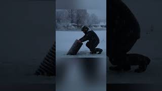 I Caught Fish On A Frozen Lake Using A Pipe System.