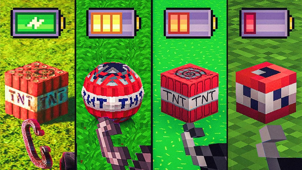 physics with different battery in minecraft - YouTube