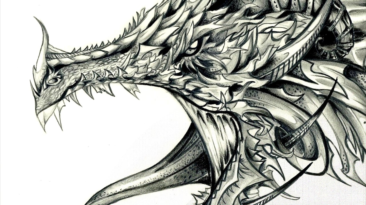 Аниме дракон тату эскиз