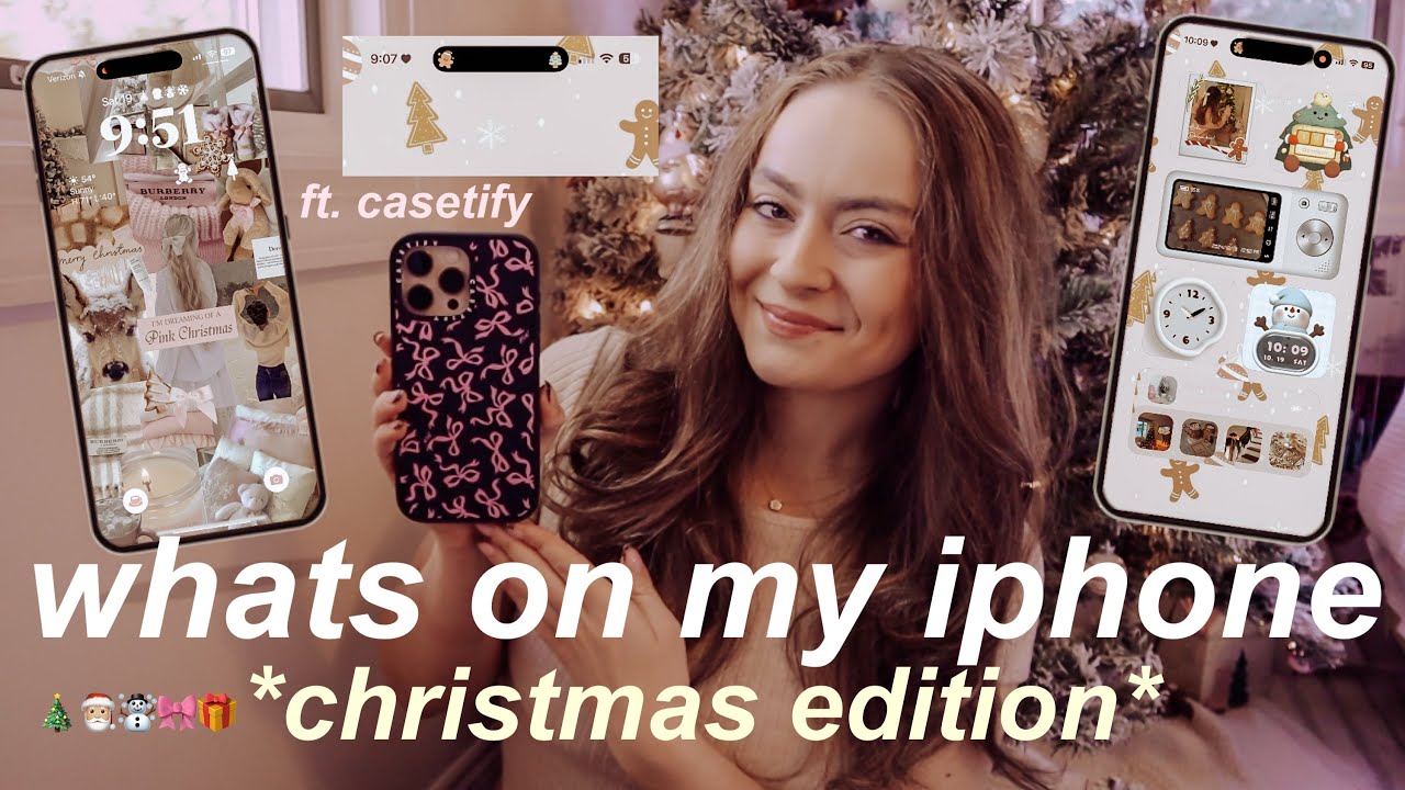 WHAT'S ON MY NEW iPHONE 16 PRO MAX 2024🎄CHRISTMAS EDITION IOS 18 CUSTOMIZATION *ft. casetify*