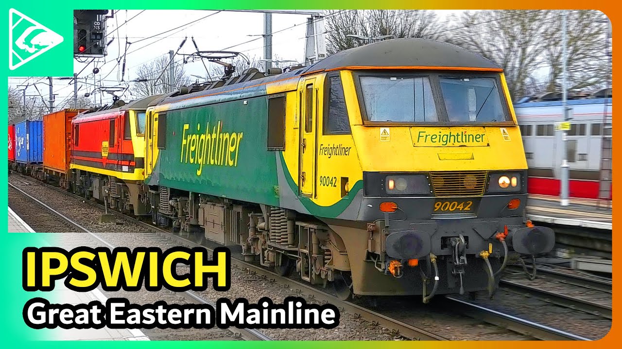 Trains at Ipswich (GEML) 27/02/2025