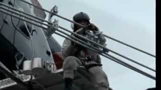 Installing spacers from a helicopter-mounted platform