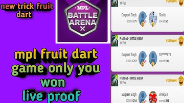 Mpl pro battle game new trick fruit dart
