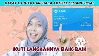 LUMAYAN 1.3 JUTA GRATIS NIH! BACA BERITA DIBAYAR LOH! APLIKASI PENGHASIL UANG TERBARU 2021 #NABNAB