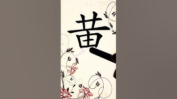 How to Write 黄(yellow) in Chinese? App Name :《ViewChinese》&《My HSK》