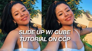 slide up w/ cube tutorial on cute cut | cute cut tutorial
