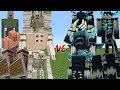 IRON GOLEMS &amp; VILLAGERS ALLIANCE Vs WARDENS ALLIANCE MOBS BATTLE IN MINECRAFT