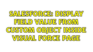 Salesforce: Display field value from custom object inside visual force page