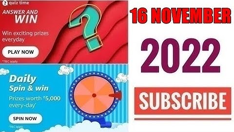 Amazon Quiz Answers Today | Amazon Quiz Today | 16 November 2022