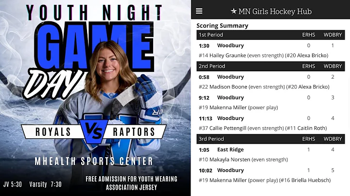 WHS Girls Hockey | Royals vs East Ridge | Highlight Goals | First Rivalry Game |