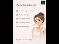 Acne Mistakes You Must Stop NOW for Clear Skin ! - #acne #acneproneskin #skincare #skin #viralshorts