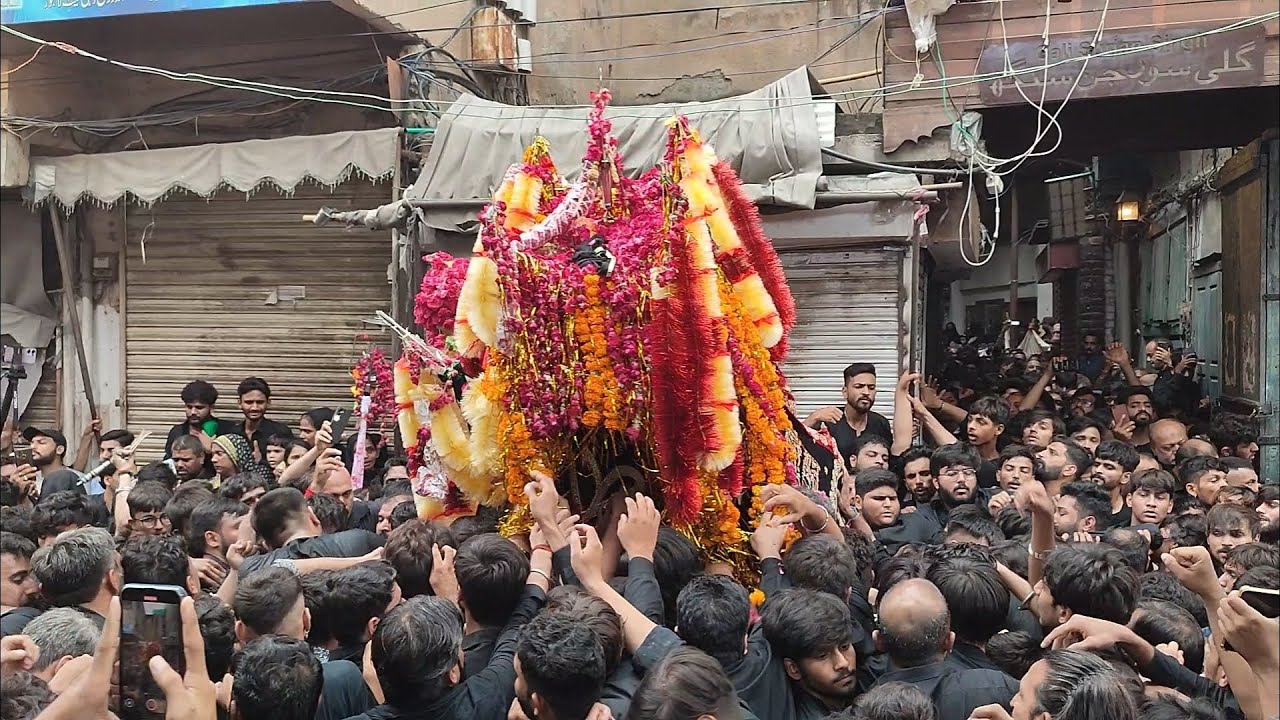 20 Safar 2025 Baramdagi Markazi Ziyarat Taziya Chehlum Imam Hussain Haveli Alif Shah Delhi Gate Lhr