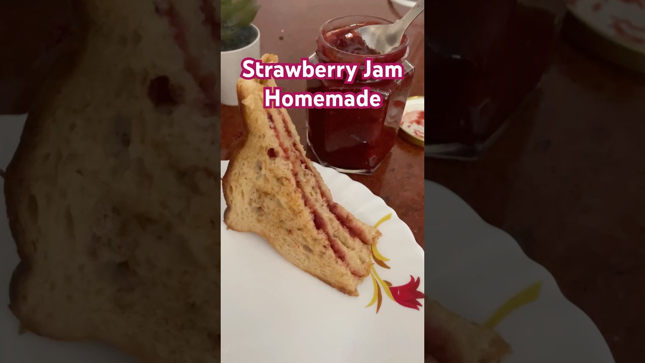 Strawberry Jam homemade #jam #strawberry #homemade #healthyjam #breadjam #strawberries