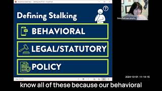 Stalking & Intimate Partner Violence (10/24)