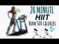 20 MINUTE HIIT TREADMILL WORKOUT (REAL TIME)