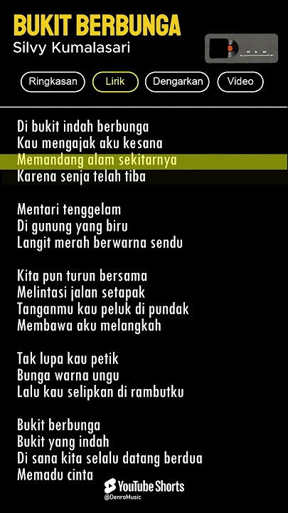 Lirik Lagu Bukit Berbunga Viral