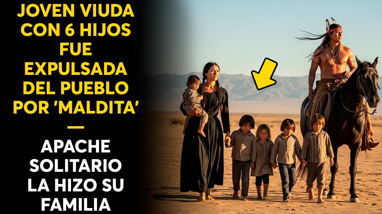 JOVEN VIUDA CON 6 HIJOS FUE EXPULSADA DEL PUEBLO POR 'MALDITA' — APACHE SOLITARIO LA HIZO SU FAMILIA