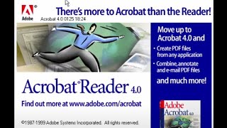 Install old Adobe Reader 4.0 (released 1999) and play on Windows 98