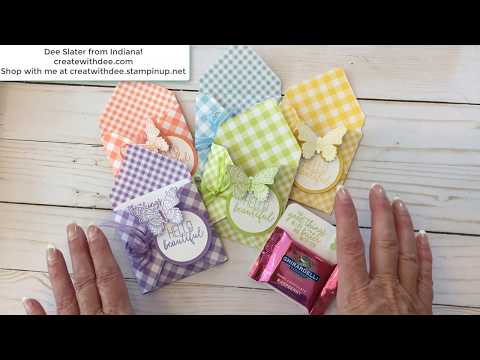 Gingham Gala Evelope Treat Holder: Project 1 Of 3 Of Same Set Of Products!
